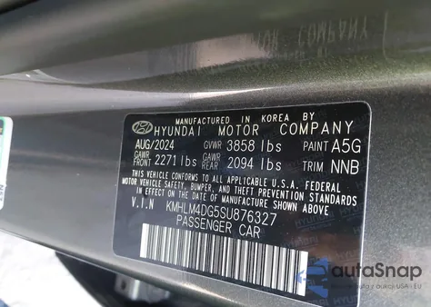 2025 Hyundai Elantra Sel Sport z USA, uszkodzony, nr VIN KMHLM4DG5SU876327